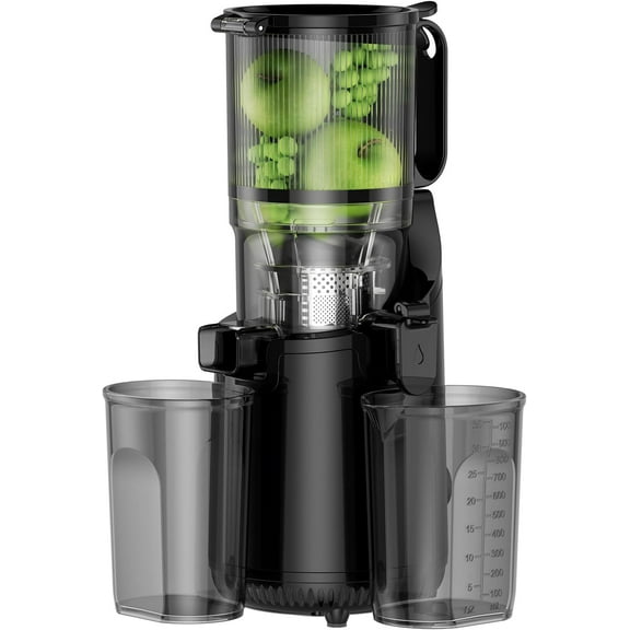 Cold Press Juicer, Amumu Slow Masticating Machines With 5.3" Extra Large Feed