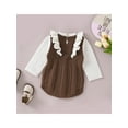thumbnail image 5 of Qmyliery Infant Baby Girls Knit Rompers, Long Sleeve Crew Neck Ruffle Snap  Jumpsuits for Spring Autumn, 5 of 9