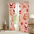 thumbnail image 3 of Manfei Lovely Gingerbread House Blackout Curtains Set of 2 (52x84 Each) for Kids, Green Christmas Tree Window Curtains, Pink Santa Claus Curtains and Drapes Luxurious Room Decor, 3 of 6