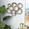 thumbnail image 2 of DecMode Silver Aluminum Metal Plate Wall Decor with Uneven Edges, 2 of 8