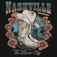 thumbnail image 3 of Nashville TN The Music City Unisex Hoodie Country Cowgirl Boots and Hat, 3 of 7