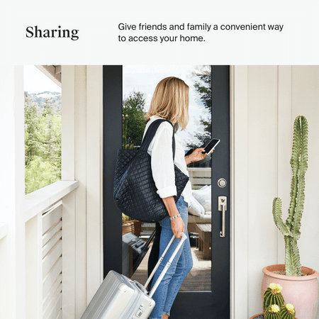 Level - Smart Lock Bluetooth Replacement Deadbolt with App/Key/Voice Assistant Access - Satin Nickel