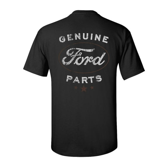 Vintage Genuine Ford Parts Logo Adult Unisex Short Sleeve T-shirt, Black- Small