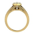 thumbnail image 3 of Wedding Ring Set for Women 14K Gold Criss-Cross Halo Ring (Moissanite Center), 3 of 5