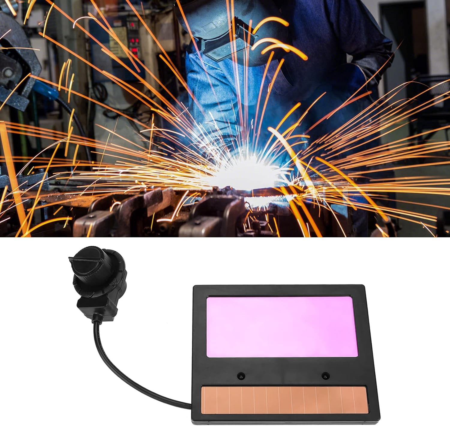 Gamvdout Solar Welding Helmet Lens TX600C Auto Darkening Lens for Welding Grinding 110 * 90mm Welding Helmets