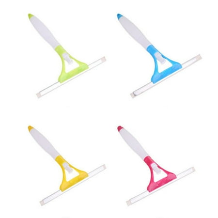

Qmyliery Cleaning Brush Multifunctional Durable Ergonomic Handle Portable Bathroom Window Glass Wiper Scraper