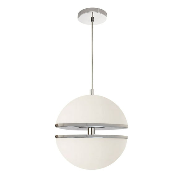 Dainolite AMC-1330LEDP-PC 30W Pendant, Polished Chrome with White Glass