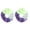 Green Purple, variant on Rainbow Multi-Color Hair Tie Scrunchies - Set of 2 Denim