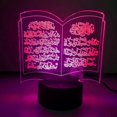 thumbnail image 2 of Nighdn Led Muslim Night Light Quran 3D Lamp Muslim Islamic Gift 7 Colors USB Bedside Lamps Desktop Church Decoration Nightlight, 2 of 4