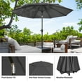 thumbnail image 2 of Pure Garden 10FT Patio Umbrella with Auto Tilt and Vented Canopy (Gray), 2 of 7