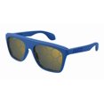thumbnail image 2 of Gucci GG1570S 004 57mm Square Sunglasses Men's Matte Blue, 2 of 5