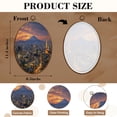 thumbnail image 3 of Canvas Wall Art Mt Tokyo skyline Oval Framed Canvas Prints Vintage Wall Hanging Decor for Home Bathroom Decorations Gift for Mom Women 8.6"x11.4", 3 of 7