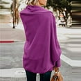 thumbnail image 4 of Ikevan Women Long Sleeve Knit Winter Cardigan Sweater Solid Color Coat Hot Pink 4(One size), 4 of 6