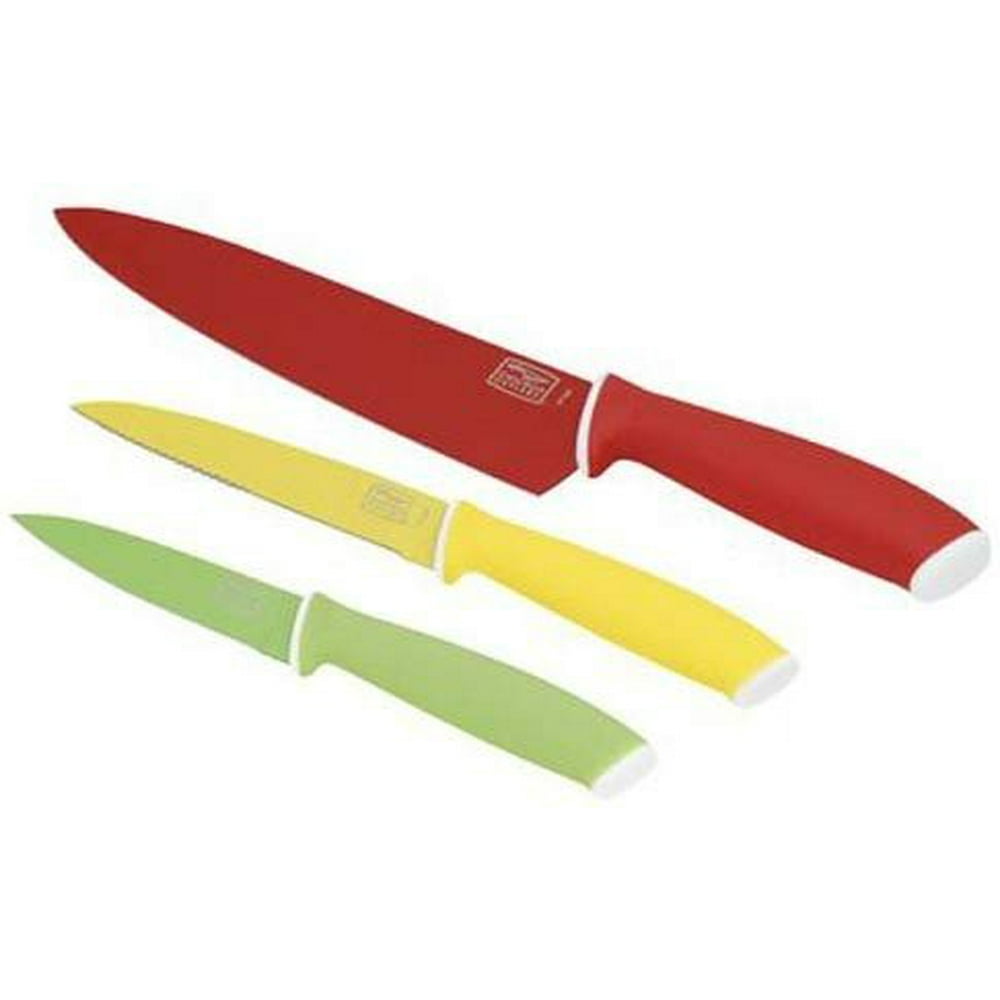 Chicago Cutlery Vivid 3Piece Chef/Utility/Parer Knife with Sheath