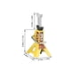 thumbnail image 4 of Vogacara Soporte de gato de Metal para coche todoterreno a escala 1:10, herramienta de reparación de altura ajustable portátil, reemplazo de decoración Kits de construcción modelo Amarillo 3T Vogacara FN000792-11, 4 of 6
