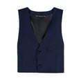 thumbnail image 4 of Visaccy Men’s Slim Fit Suit One Button 3-Piece Blazer Dress Business Wedding Party Jacket Vest & Pant Navy, 4 of 4