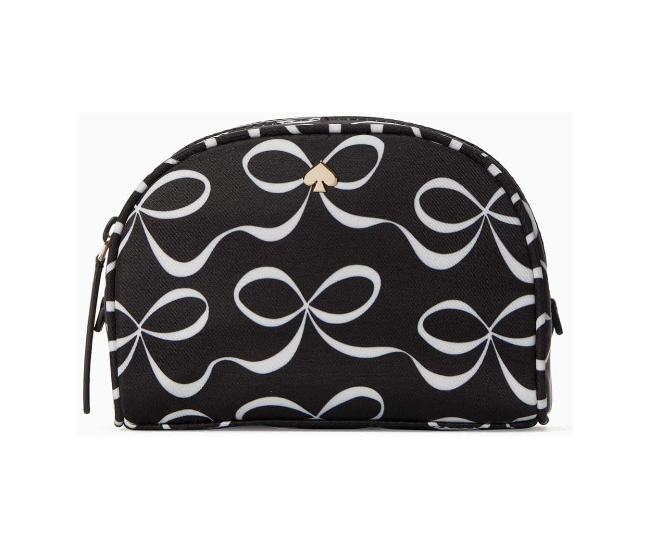 Kate Spade Jae Elegant Bow Small Dome Cosmetic Bag WLR00203 BLACK MULTI -  