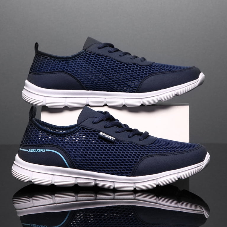 Mens Sneakers Breathable Mesh Lace up Running Shoes Comfy  display picture 1
