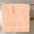 thumbnail image 3 of GLAMBURG Ultra Soft 8-Piece Towel Set - 100% Pure Ringspun Cotton, Contains 2 Oversized Bath Towels 27x54, 2 Hand Towels 16x28, 4 Wash Cloths 13x13 - Ideal for Everyday use, Hotel & Spa - Peach, 3 of 7