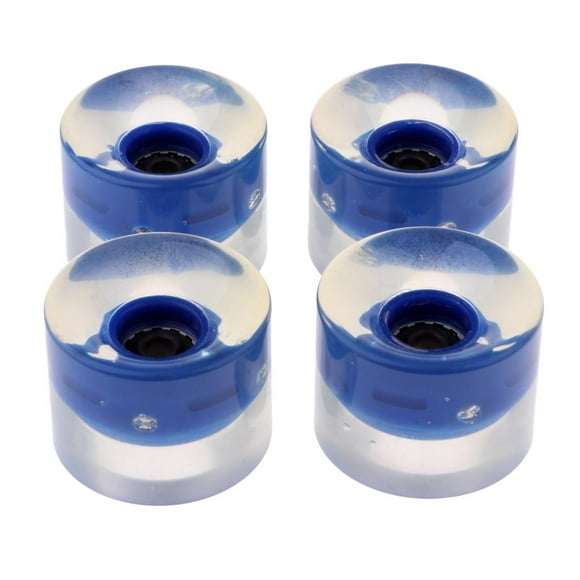 4 x skateboard lights wheels replacement wheels for inline skates roller skates, Dark Blue