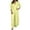 L-Yellow, variant on Women's Casual Plus Mother of The Bride Pant Suits plus Size Size V Neck Long Sleeved Chiffon Shirt Beach Suit Slit Long Top + Trousers Suit Blouse Bottom Womens Dressy Suits Shower Suit Rompers with