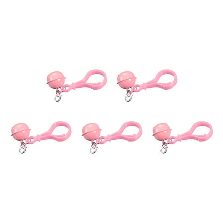 

Uxcell 5Pack Pet Bells 26mm/1.02 Dia Pink Plastic Lobster Clasp Jingle Bells for DIY Crafts Hanging Ornaments