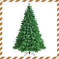 thumbnail image 1 of Patiojoy Pre-Lit Hinged Lifelike Xmas Tree, 7FT Lush Artificial Christmas Tree W/ 1208 PVC Tips 500 LED Lights 8 Flash Modes, 1 of 10