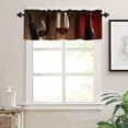 thumbnail image 4 of Wine Blackout Window Curtains, Farm Vintage Glasses Romantic Grape Rustic Window Drapes, for Kitchen Living Room Bedroom W54xL18in 1 Panels, 4 of 6