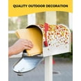 thumbnail image 3 of Mailbox Cover Autumn Orange Maple Leaf White Back Mailbox Covers Magnetic Standard Size,Post Box Cover for Outdoor Garden Yard Patio Decor,Fall Leaves Seamless Mailbox Wraps Mailbox Decals 21x18in, 3 of 6