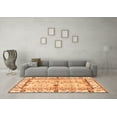 thumbnail image 3 of Ahgly Company Indoor Square Abstract Orange Modern Area Rugs, 4' Square, 3 of 4