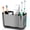 Brush Nickel+black, variant on Toothbrush and Toothpaste Holder Drainage for Bathroom Countertop with Adjustable Dividers, Large Toothpaste Caddy Organizer Storage Rustic Decor Set Anti-Slip for Shower,Family,Gray
