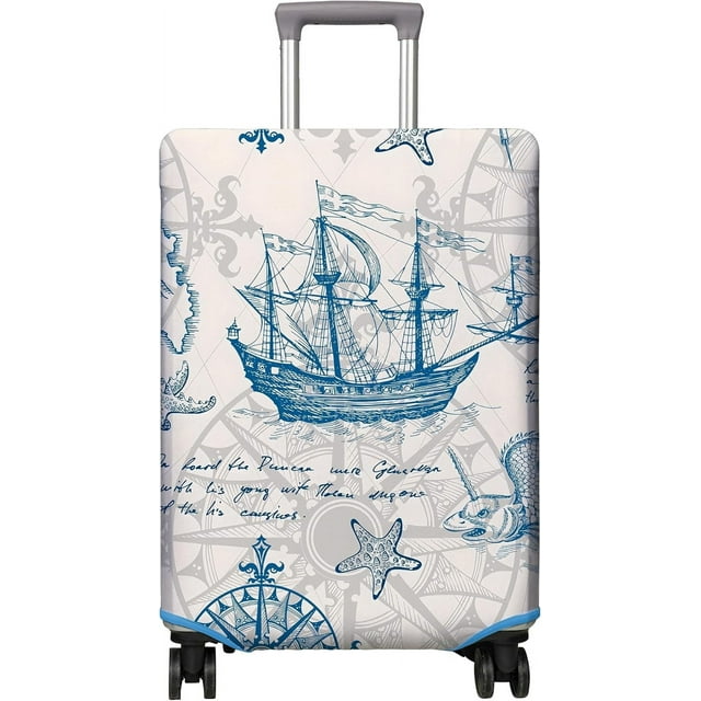 Travel Luggage Cover Suitcase Protector Fits 18-32 Inch Luggage Wheel Covers Patterned Travel Related Items Flower Luggage Protector Elastic Luggage Anti-scratch Suitcase Cover L