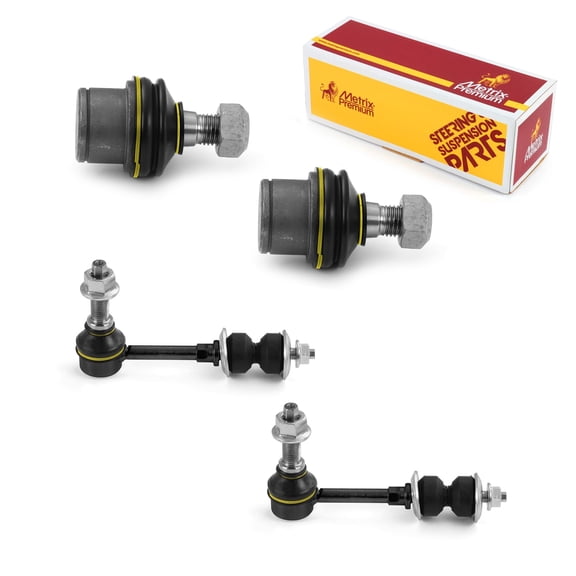 Metrix Premium Chassis Parts - 4 PC L/R Front Sway Bar Stabilizer End Link & L/R Front Lower Ball Joint Kit Fits 07-10 Dodge Ram 3500 RWD, 06-08 Ram 1500 4WD, 2500 4WD, K80766, K7467
