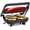Red, variant on Panini Press Sandwich Maker & Electric Indoor Grill with Locking Lid, Opens Wide to Fit Any Thickness for Quesadillas, Burgers & More, Nonstick 8" x 10" Grids, Chrome (25460AG)