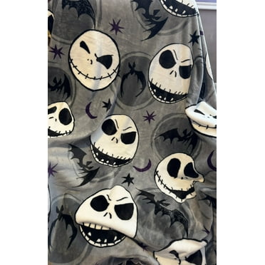 Disney Nightmare Before Christmas Jack Skellington Plush Throw Blanket 60x70