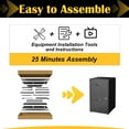 thumbnail image 6 of 2 Drawer File Cabinets,Metal Office File Cabinet with Lock,Black Filing Cabinets for Home Office,Vertical Modern File Cabinet Office Two Drawers for Hanging Letter,Assembly Required, 6 of 8