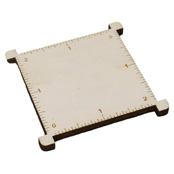 Wood Knitting Needle Gauge and Ruler Knitters Ruler Square Measuring Tool Knitting Tool Crochet Accessories