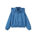 thumbnail image 4 of Zecgelong Kids Boys Girls Solid Coat Hooded Jacket Toddler Windproof Zipper Outwear, 4 of 7