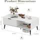 thumbnail image 3 of 41.34 - pulgada de madera coffee mesa: moderno y functional con almacenamiento gabinete, two - tier design, y wave - style sliding doors para estilo rural sala de estar/oficina/lounge, 3 of 7