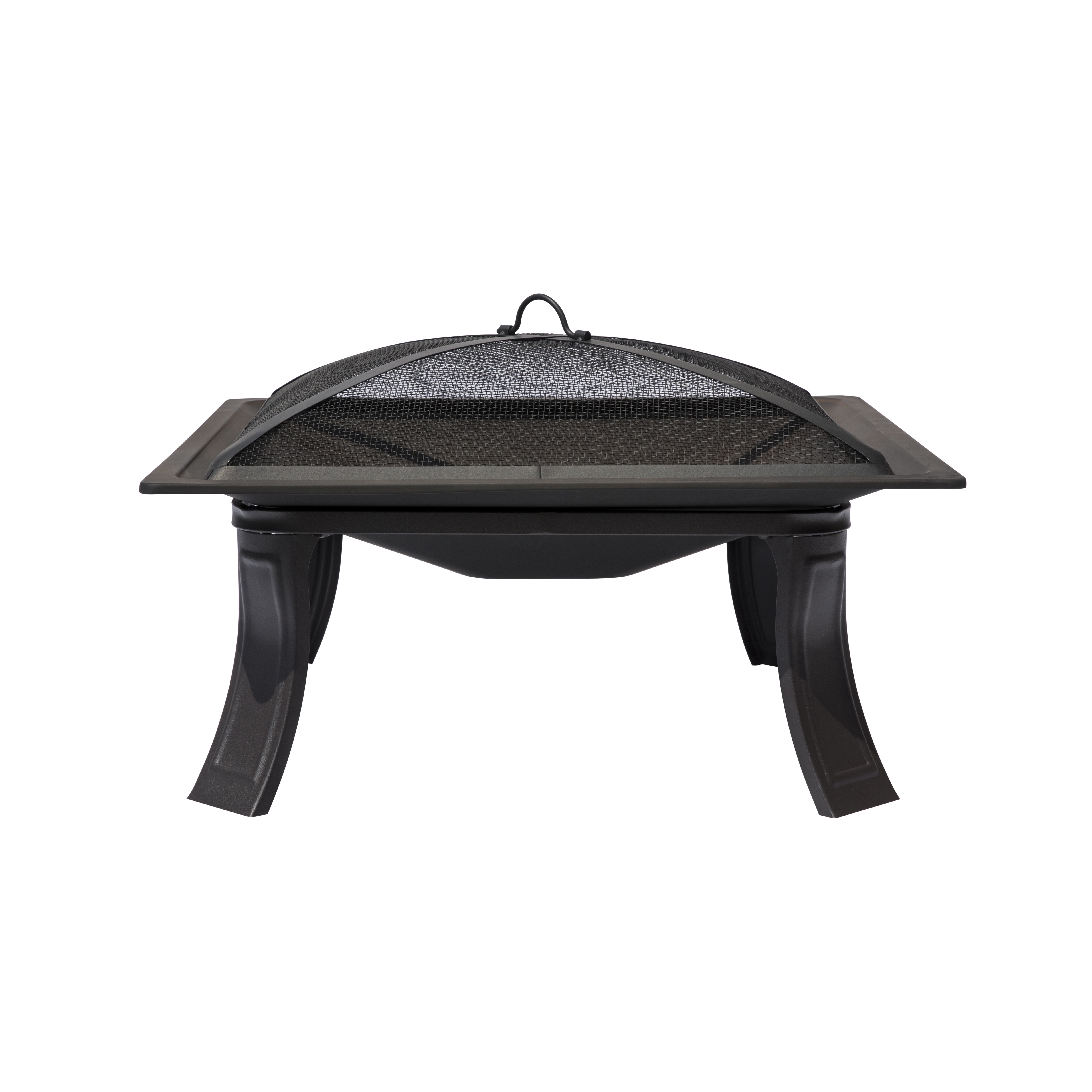 Island Retreat 26" All-Weather Outdoor Riverside Square Fire Pit