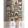thumbnail image 5 of Farmhouse Checkered Sheer Curtains 84 Inch Length 2 Panels Set, Rustic Retro Farm Life Assembling Voile Window Treatment Rod Pocket Curtains Sheers Drapes for Bedroom/Living Room/Kitchen 52"x84"x2, 5 of 7