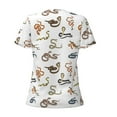 thumbnail image 5 of Wukai Snake Casual V-Neck Graphic Tees for Women: Lightweight and Breathable Summer Tops with Stylish Design-Medium, 5 of 8
