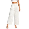 thumbnail image 5 of Wide Leg Pants for Women Loose Yoga Pants with Pockets Silk-crepe/Regular/Tall Stretch Casual Lounge Pants Summer Beach Vacation Clothes, 5 of 7