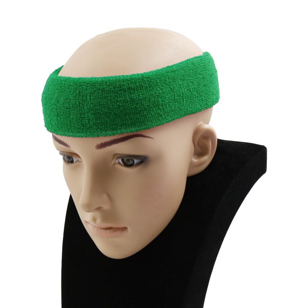 Download Green Cotton Sports Headband Exercise Sweatband Elastic Stretch Head Protector - Walmart.com ...