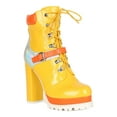 thumbnail image 1 of Women D-Ring Lace Up Lug Chunky Platform Booties 18903, 1 of 6