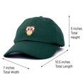 thumbnail image 3 of DALIX Cute Owl Hat Cotton Baseball Cap in Dark Green, 3 of 7