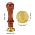 thumbnail image 2 of Uxcell Alphabet Q Wax Seal Stamp Initial Letter Sealing Wax Stamp Retro Removable Brass Head Wooden Handle, Style 2, 2 of 6