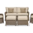 thumbnail image 3 of Southern Enterprises Avadi Outdoor 2.5 Seater Sofa & Ottoman Set-Material:Polyethylene Wicker,Number of Items:3 Piece,Size:66"W x 33.75"L x 32.75"H, 3 of 6