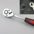 thumbnail image 4 of 46PCs car repair tool kit 1/4-inch socket set car repair tool ratchet torque wrench combo auto repairing set mechanic tool, 4 of 8