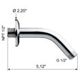 thumbnail image 2 of Nameeks 342Us Remer 5" Wall Mounted Shower Arm - Chrome, 2 of 2